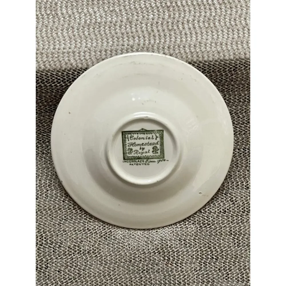 Vintage Royal Colonial Homestead saucer 1950s